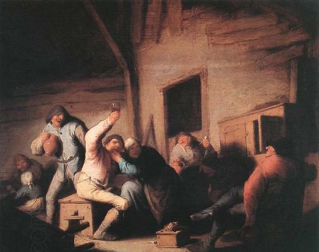 OSTADE, Adriaen Jansz. van Carousing Peasants in a Tavern China oil painting art